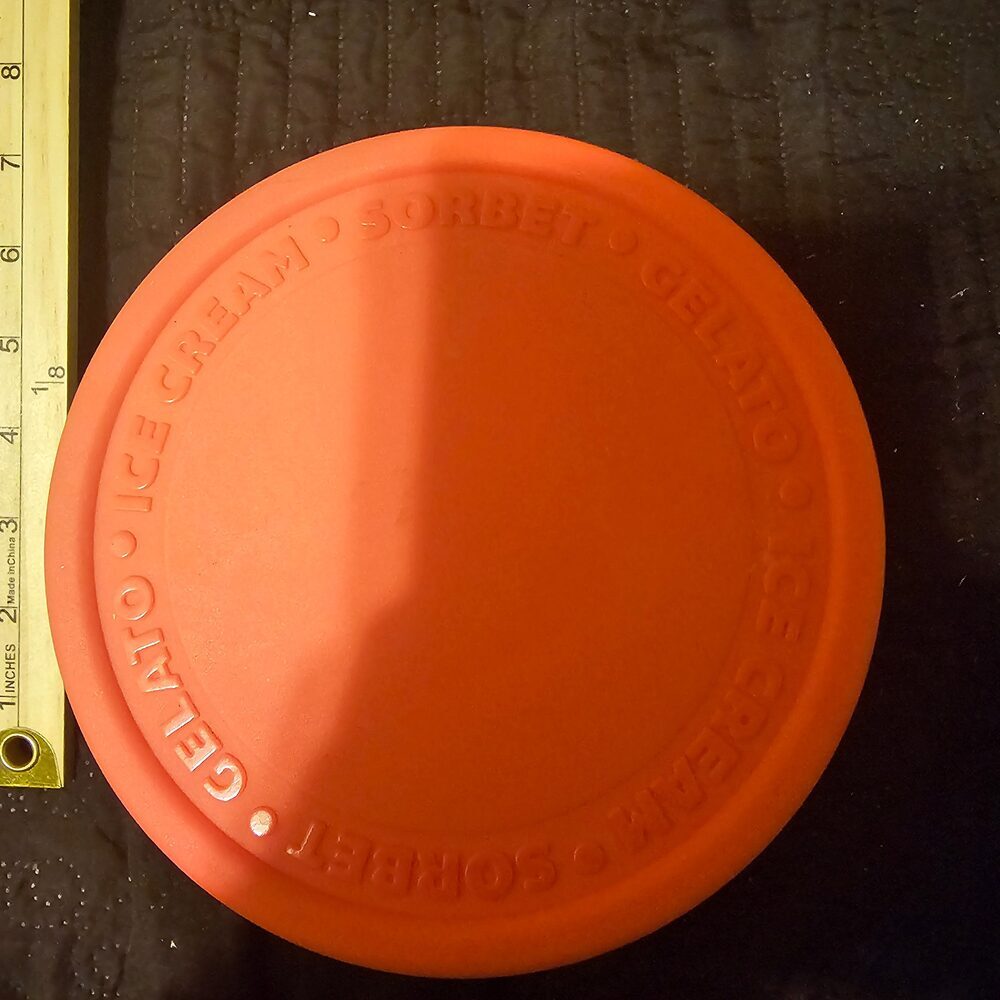 Reusable Ice Cream Storage Container with Pink Lid - 1 Pint - Picture 4 of 5